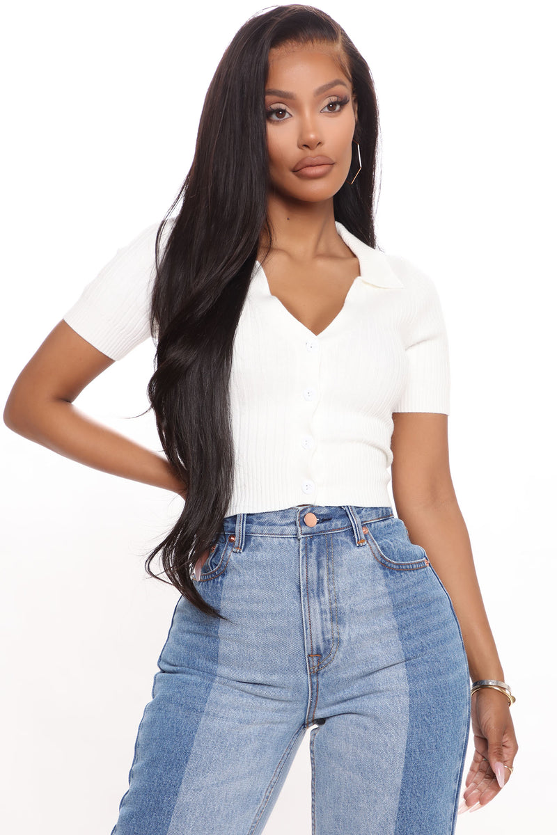 Lemme Know Cropped Sweater Top - White | Fashion Nova, Sweaters ...