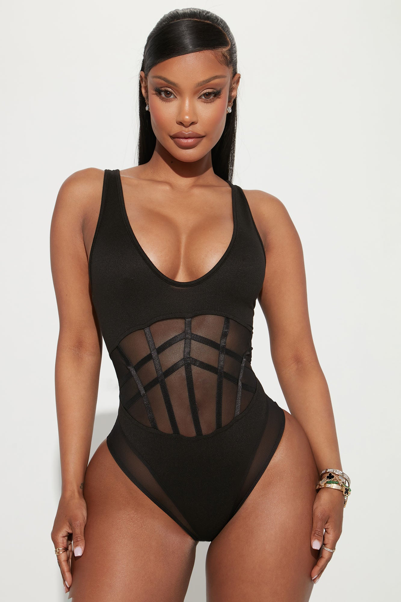 Can't Escape Love Bodysuit - Black  Red and black outfits, Black sleeveless  bodysuit, Fashion