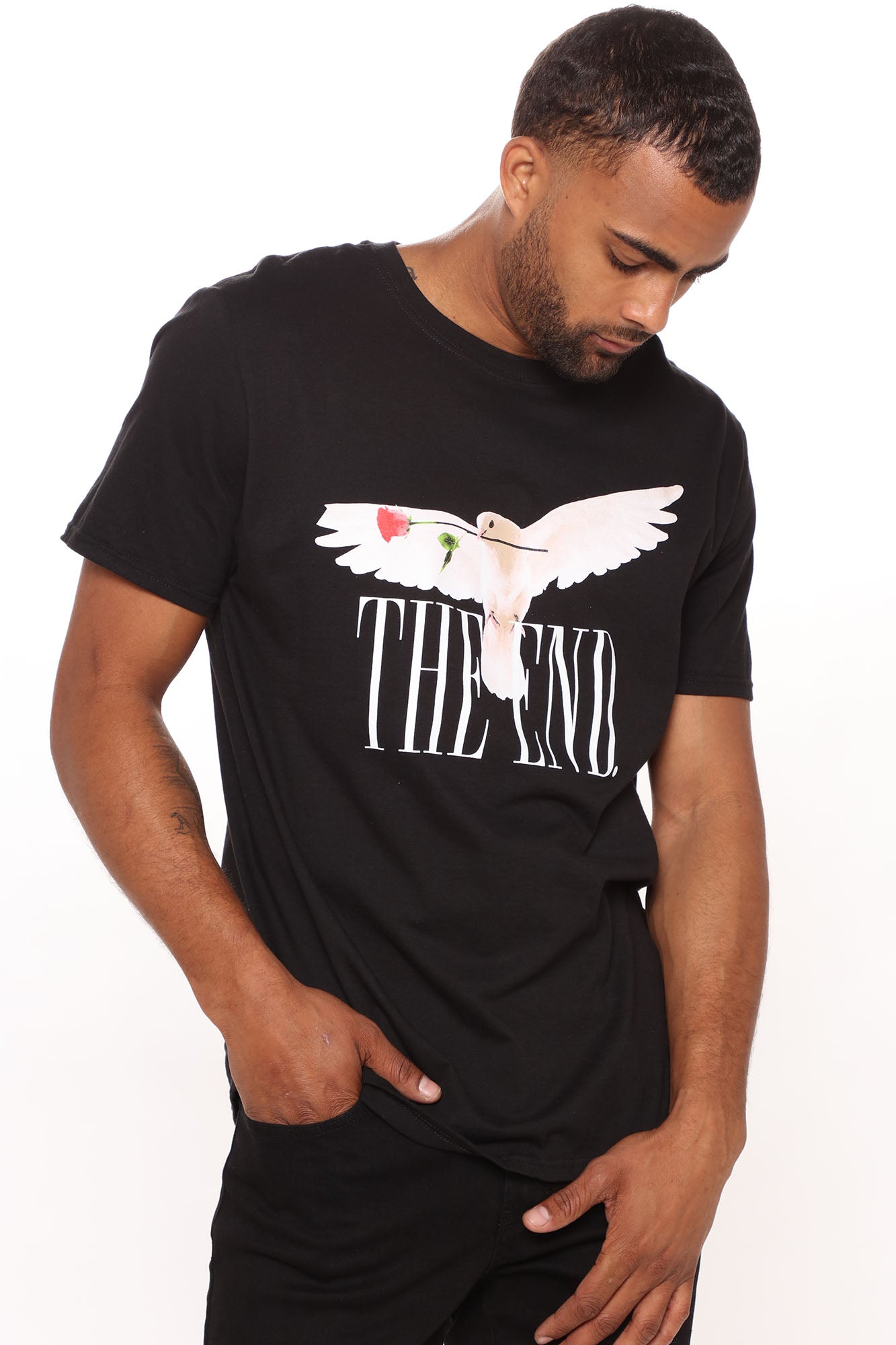 Flying Dove Short Sleeve Tee - Black/combo