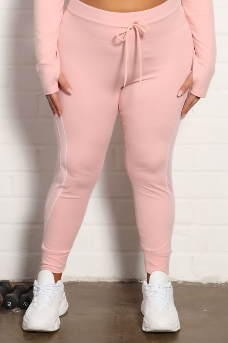 All You Got Active Contrast Stitch Super Soft Jogger Legging - Blush