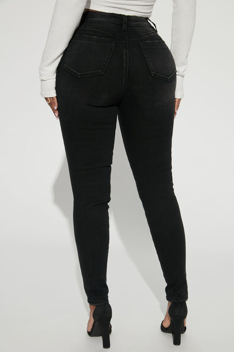 Stretch Curvy Ripped Skinny Jean - Black, Fashion Nova, Jeans
