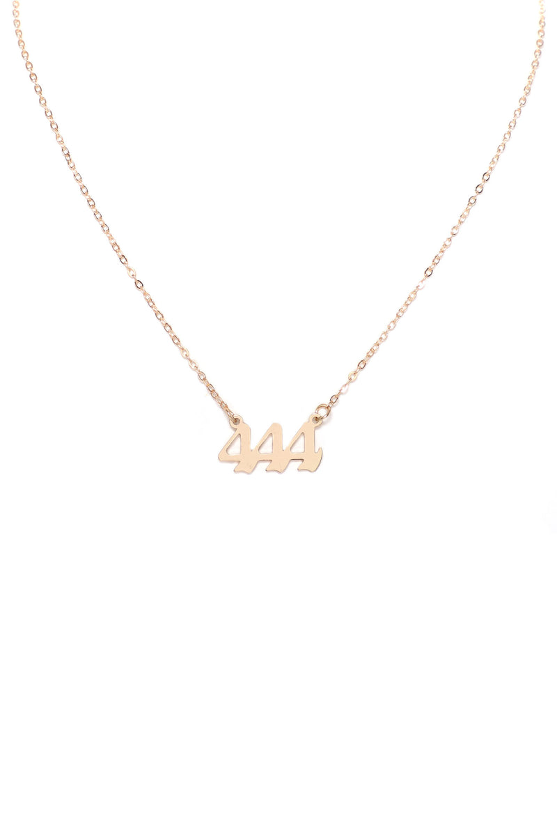 My Angel Number 444 Necklace - Gold | Fashion Nova, Jewelry | Fashion Nova