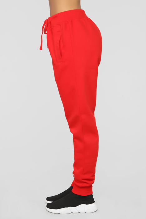 Analissa Jogger - Red, Fashion Nova, Pants