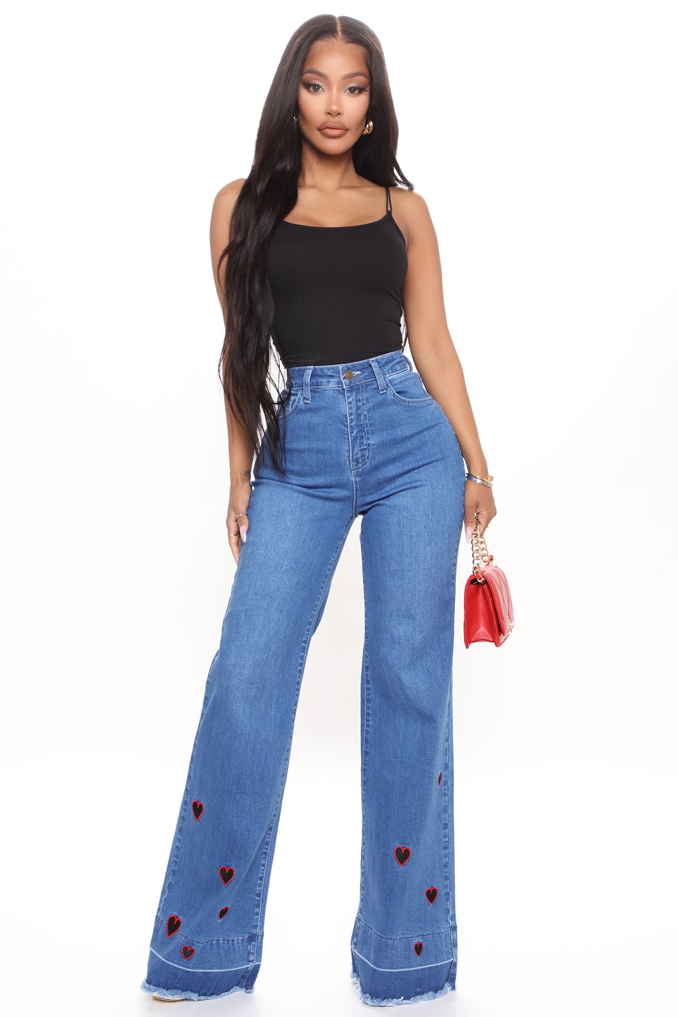 Fashion Nova - Our jeans get your booty poppin' 💕 Shop the Don't Break My  Heart Flare Jeans here 👉