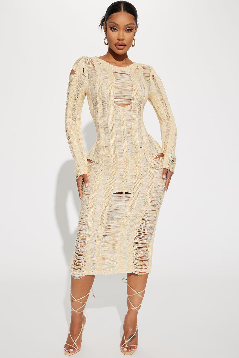 Los Cabos Crochet Midi Dress - Ivory | Fashion Nova, Dresses | Fashion Nova