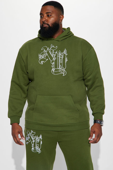 Botanical NY Hoodie - Green | Fashion Nova, Mens Fleece Tops