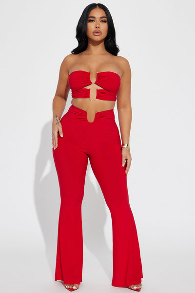 Single Days Pant Set - Red, Fashion Nova, Matching Sets