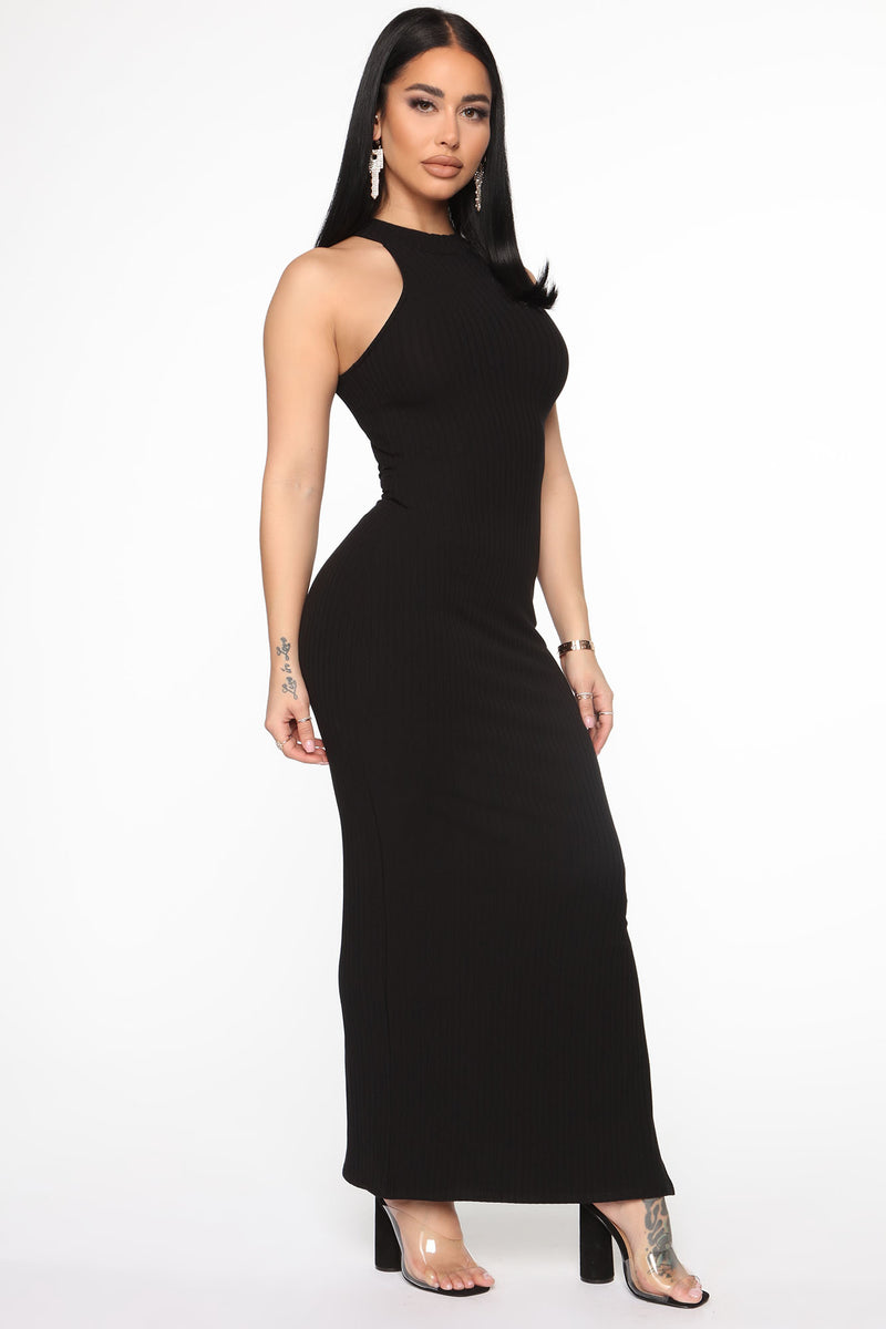 Oh Please Ribbed Maxi Dress - Black | Fashion Nova, Dresses | Fashion Nova
