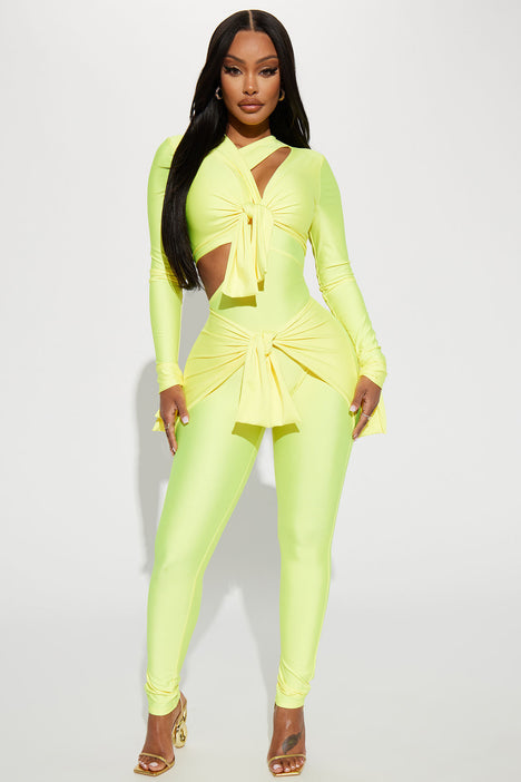 Fashion nova cheap neon jumpsuit