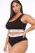 Fashion Nova Bralette And Panty Set - Black/White