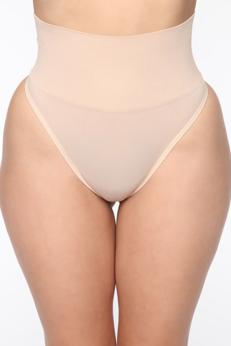 Seamless High Waist Tummy Control Thong Shapewear Panties For