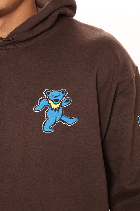 Grateful Dead Dancing Bears Hoodie - Brown