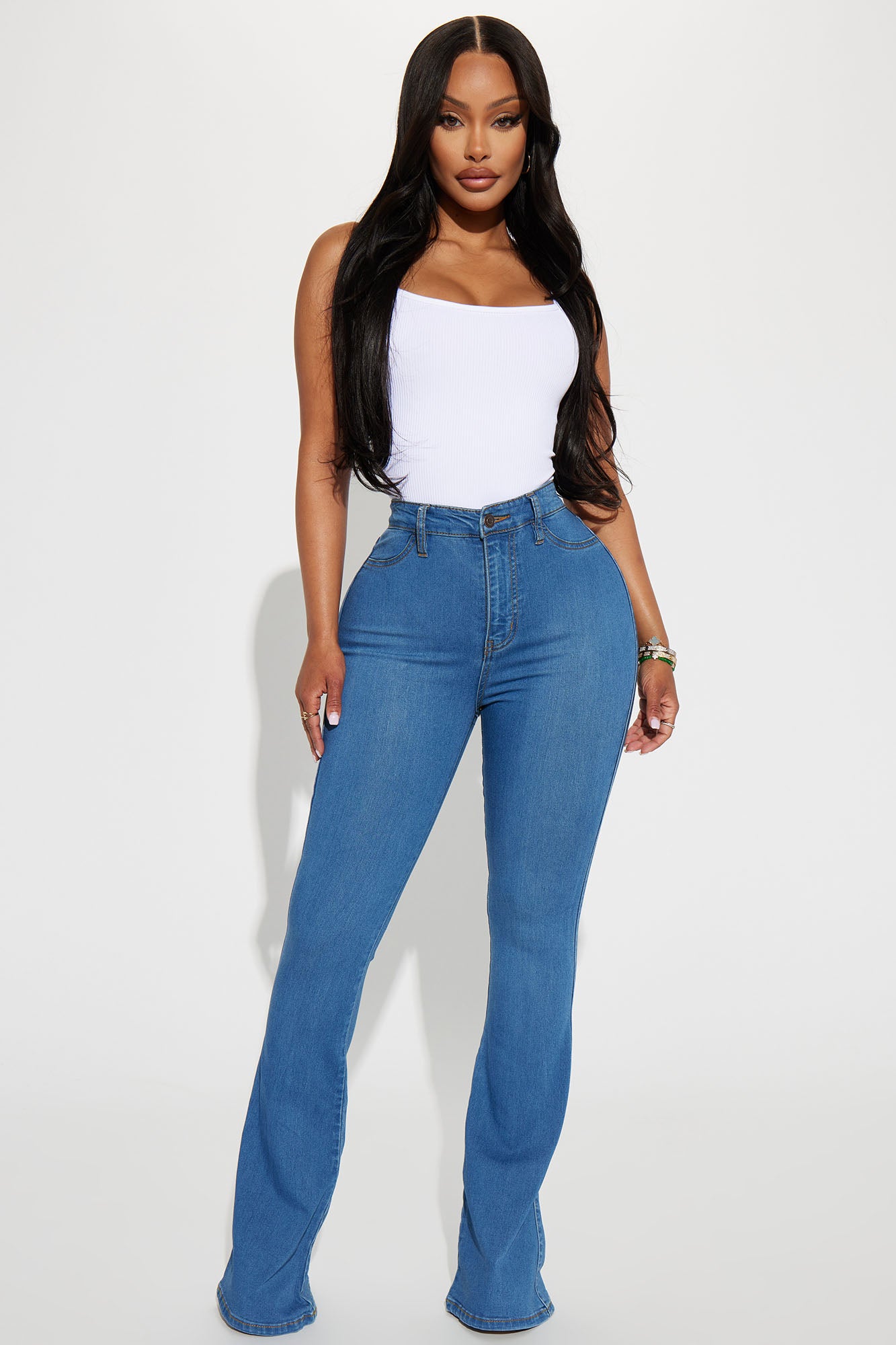 Only The Best Vibes Bell Bottom Jeans - Medium Blue Wash, Fashion Nova,  Jeans
