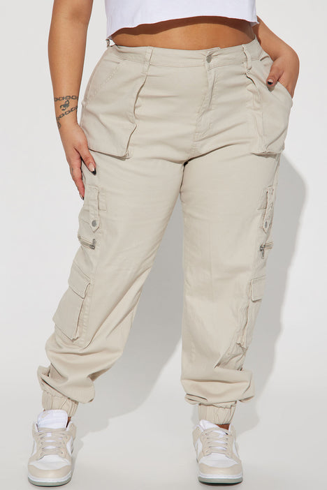 Pretty Girl Walk Satin Cargo Pant - Ivory