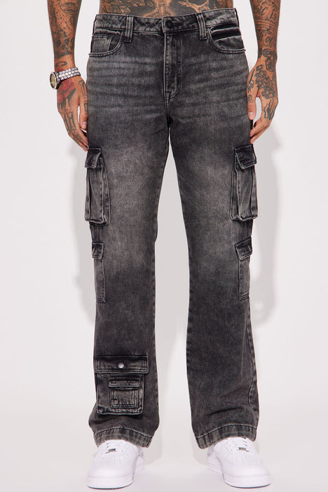 Loaded Stacked Skinny Cargo Jeans - Olive