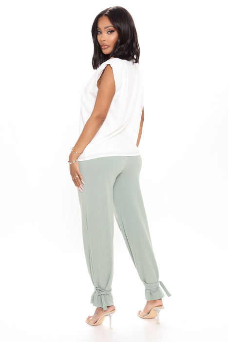 Into The Office Trouser - Sage, Fashion Nova, Pants