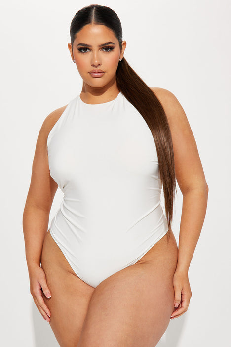 Look For Me Strappy Bodysuit - White