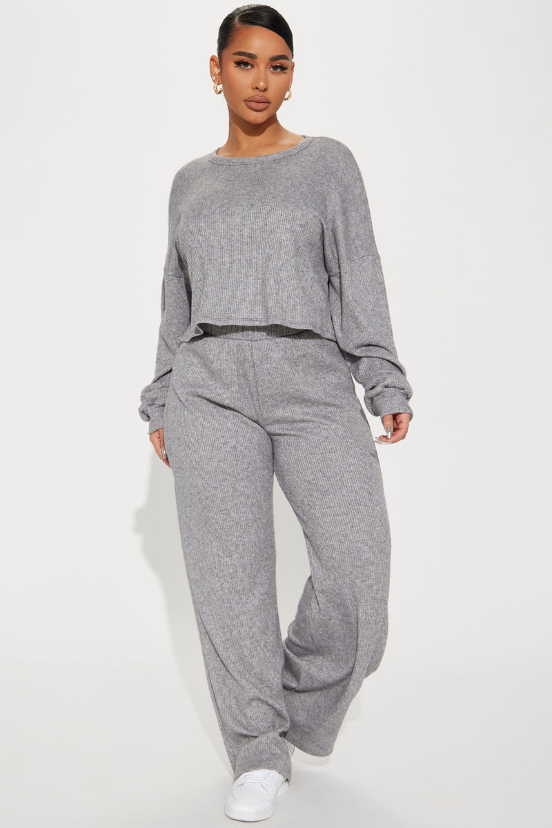 About Trust Pant Set - Heather Grey | Fashion Nova, Matching Sets ...