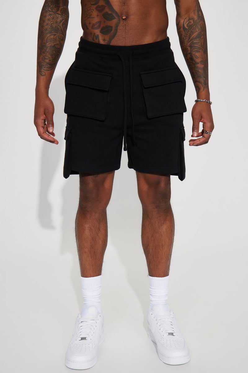 All That You Need Cargo Shorts - Black | Fashion Nova, Mens Fleece ...