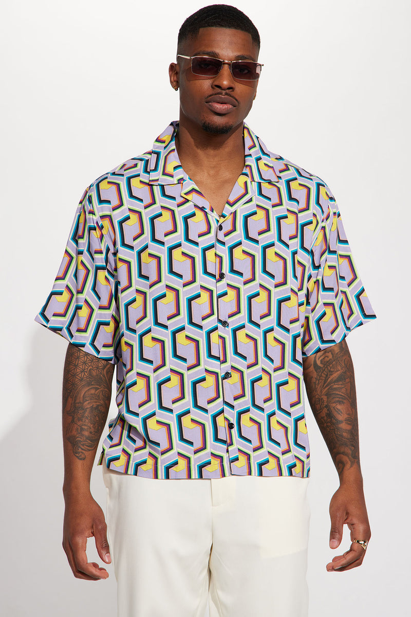 16 Bit Short Sleeve Button Up - Multi Color | Fashion Nova, Mens Shirts ...
