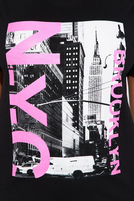 Women's NYC Short Sleeve Graphic T-Shirt - Gray XS