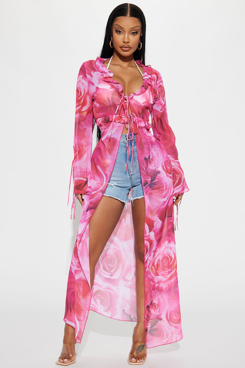 All In One Printed Maxi Top - Pink | Fashion Nova, Shirts & Blouses ...