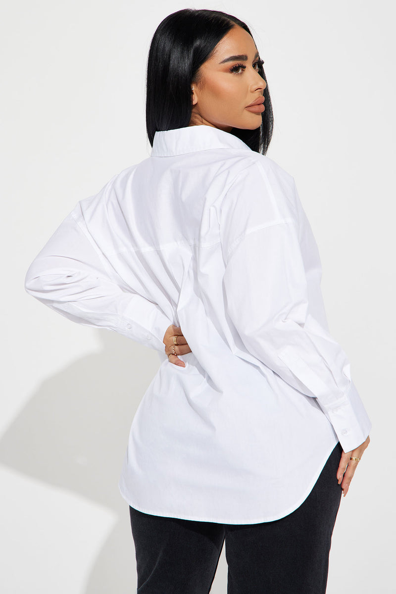 Closet Staple Poplin Shirt - White | Fashion Nova, Shirts & Blouses ...