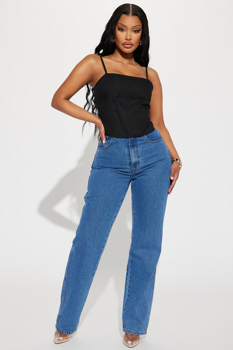 Richie Ripped Flare Jeans - Medium Wash