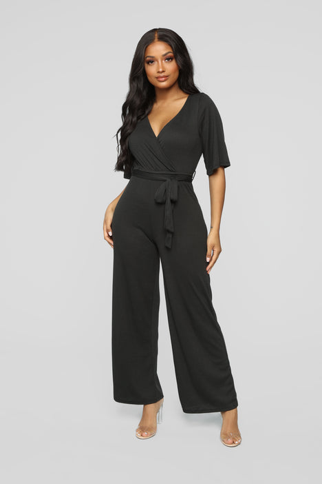 Your Go To Ribbed Jumpsuit - Black, Fashion Nova, Jumpsuits