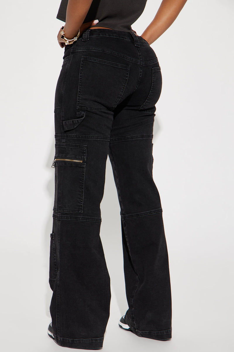 To The Next Level Stretch Cargo Jean - Black Wash | Fashion Nova, Jeans ...