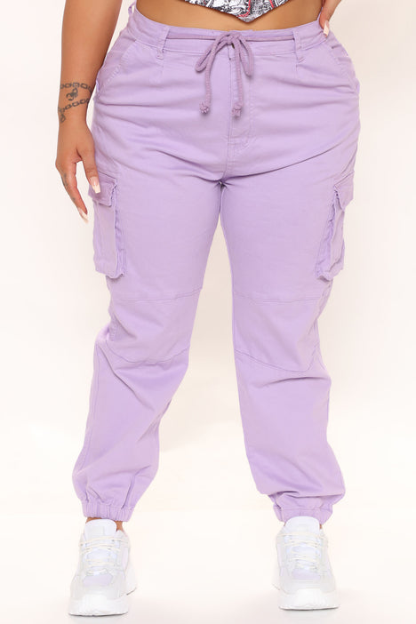 Victoria Cargo Pants - Lavender, Fashion Nova, Pants