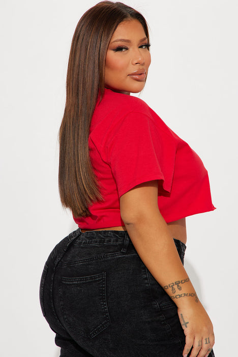 Short Sleeve Baby Tee in Red, Size M | Fashion Nova