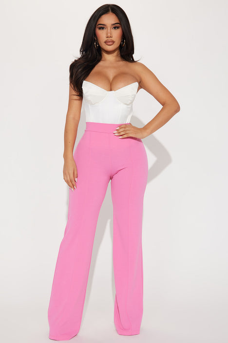 Victoria High Waisted Dress Pants - Pink | Fashion Nova, Pants | Fashion  Nova