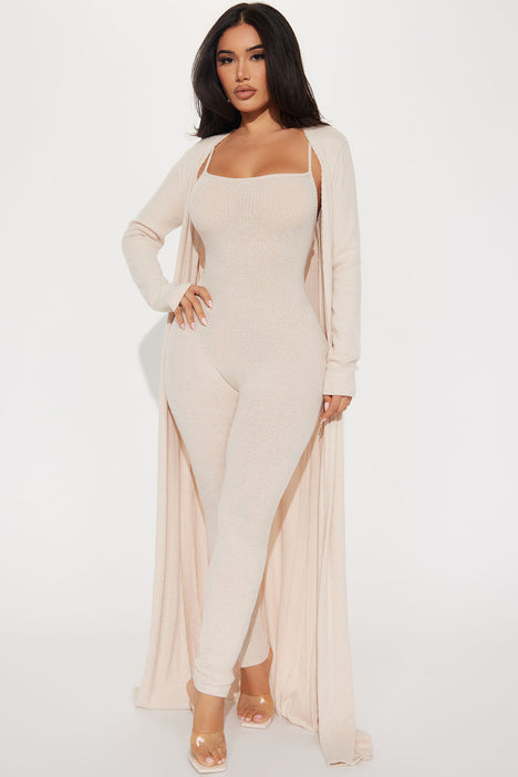 Lana Lace Up Jumpsuit - Nude/combo, Fashion Nova, Jumpsuits