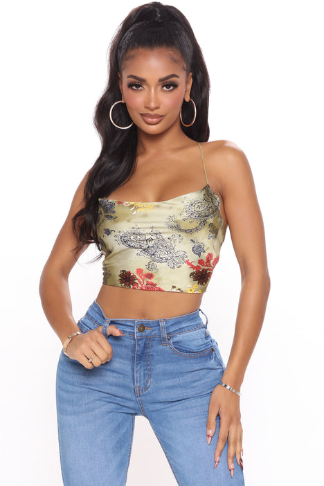 Hard to Ignore Serenity Floral Corset Top