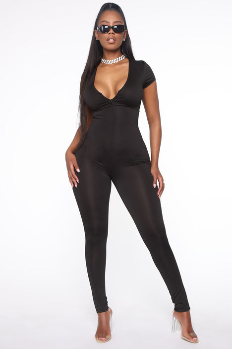 Right About Tight Jumpsuit - Black