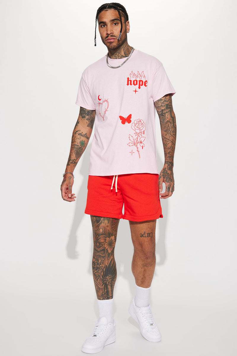 True Love On Fire Short Sleeve Tee - Pink | Fashion Nova, Mens Graphic ...