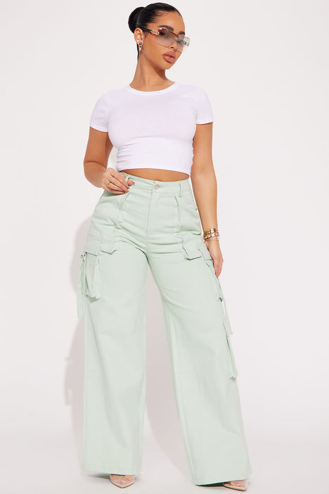 Rory Wide Leg Cargo Pant - Olive, Fashion Nova, Pants