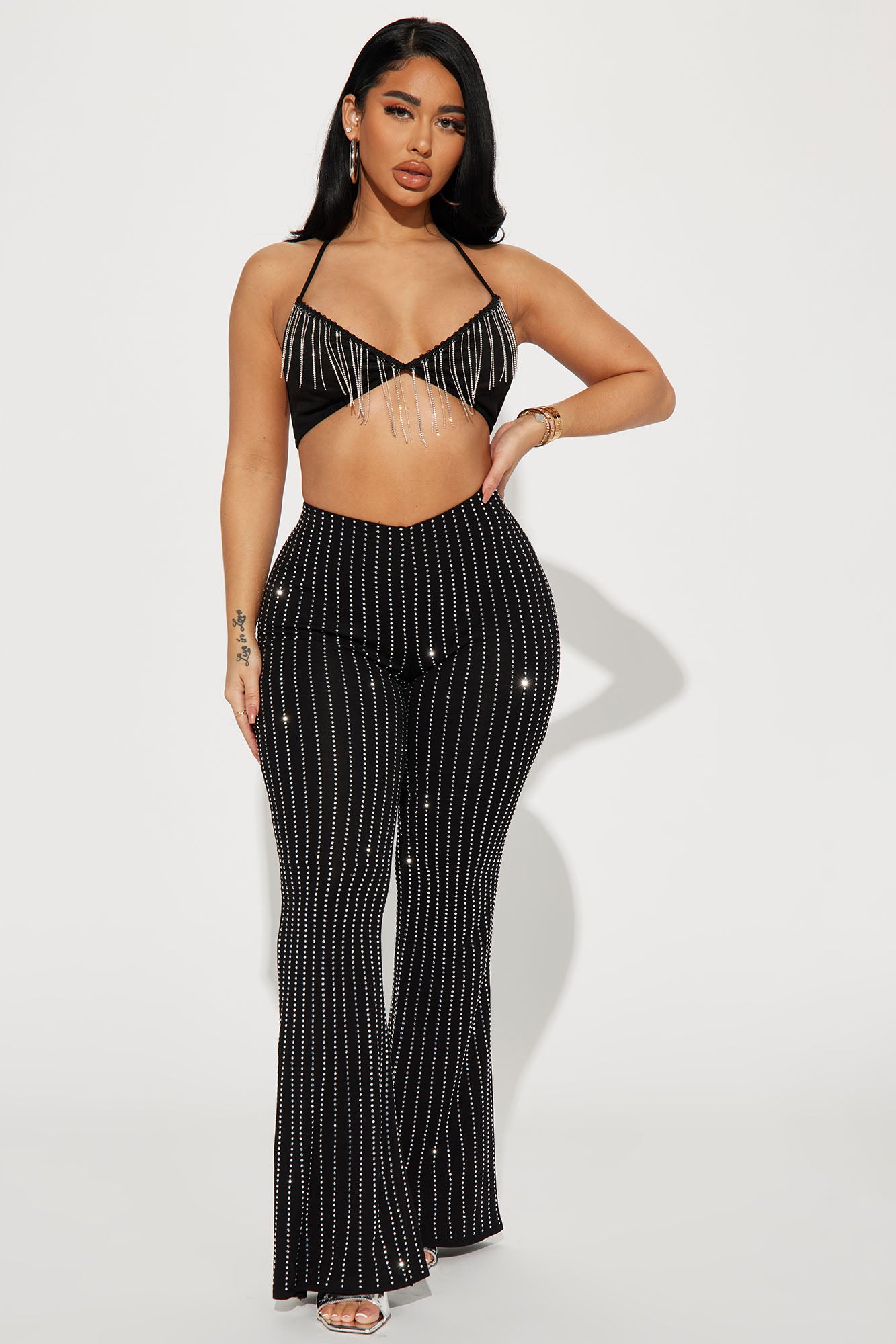 Fashion Nova Black Latex Flare Pants Size L - $23 (32% Off Retail) New With  Tags - From Amy