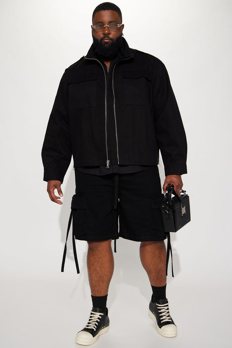 Improbes Men's Military Jacket, Utility Jacket, Black, M : :  Clothing, Shoes & Accessories