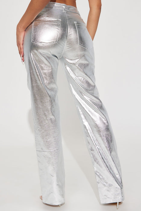 Give Me Space Metallic Pant - Silver