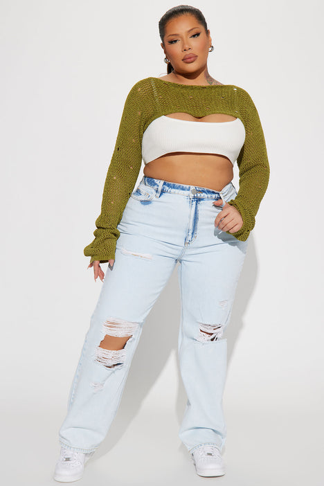 Cutting Edge Off The Shoulder Corset Top - Olive