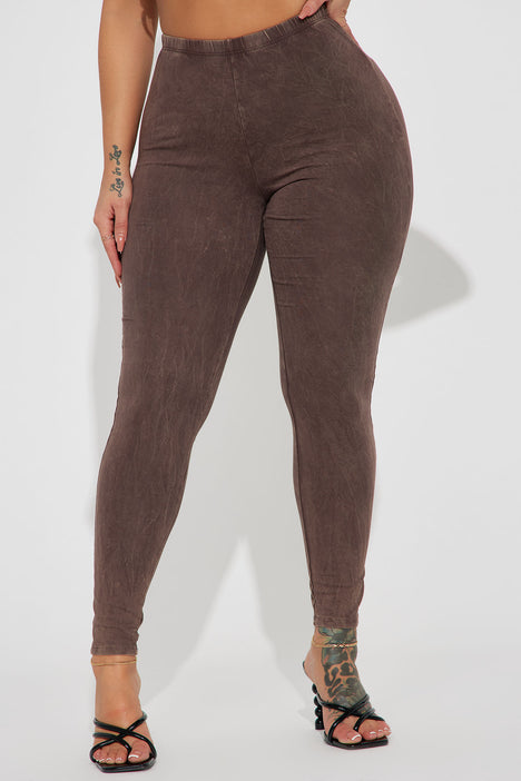 Dakotah Mineral Wash Legging - Brown