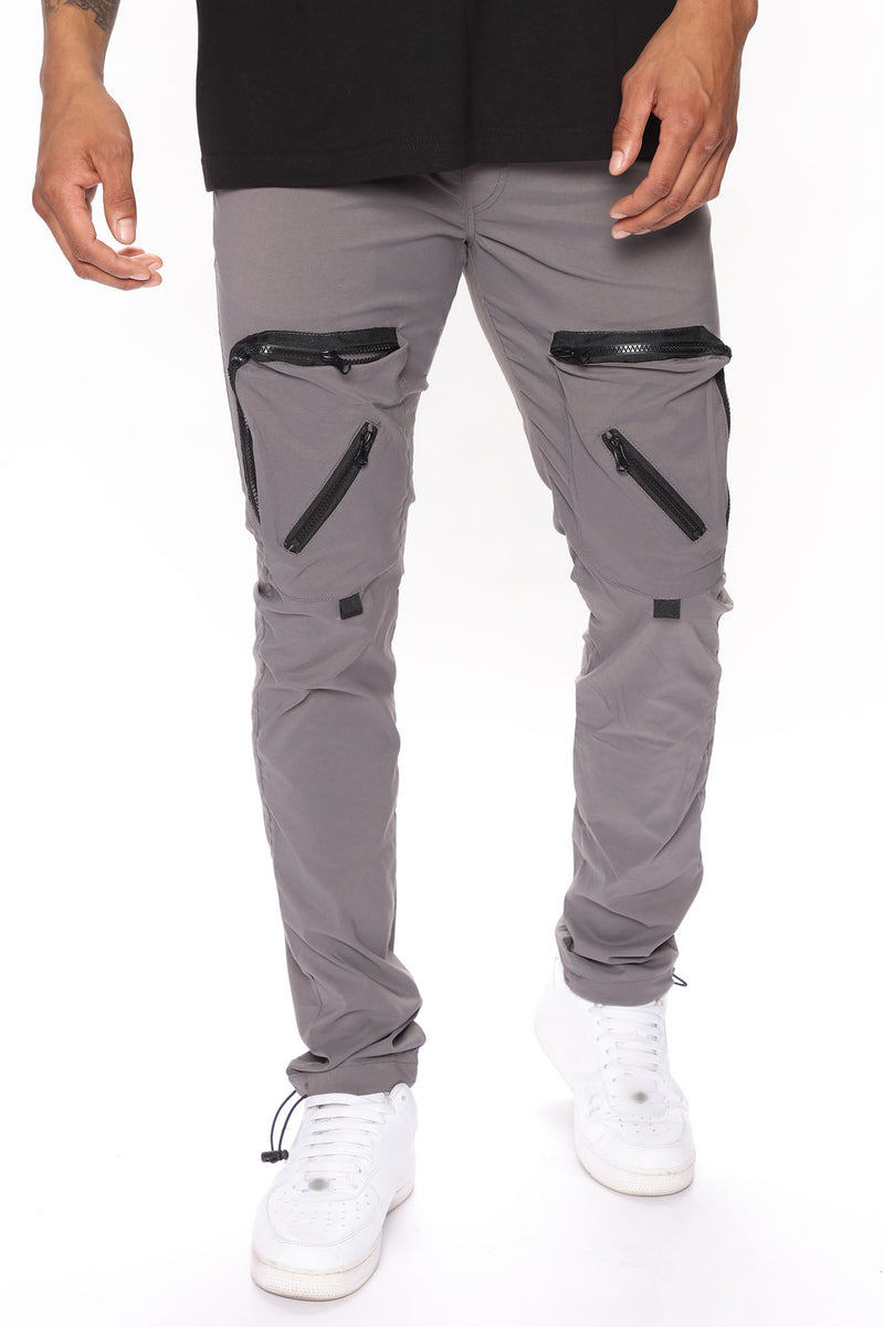 All Around Zipper Cargo Pants - Grey | Fashion Nova, Mens Pants ...