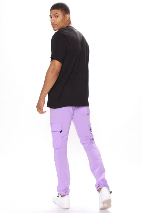 Purple Cargo Pants  7 Pockets