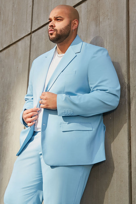 The Modern Stretch Suit Jacket - Light Blue, Fashion Nova, Mens Jackets