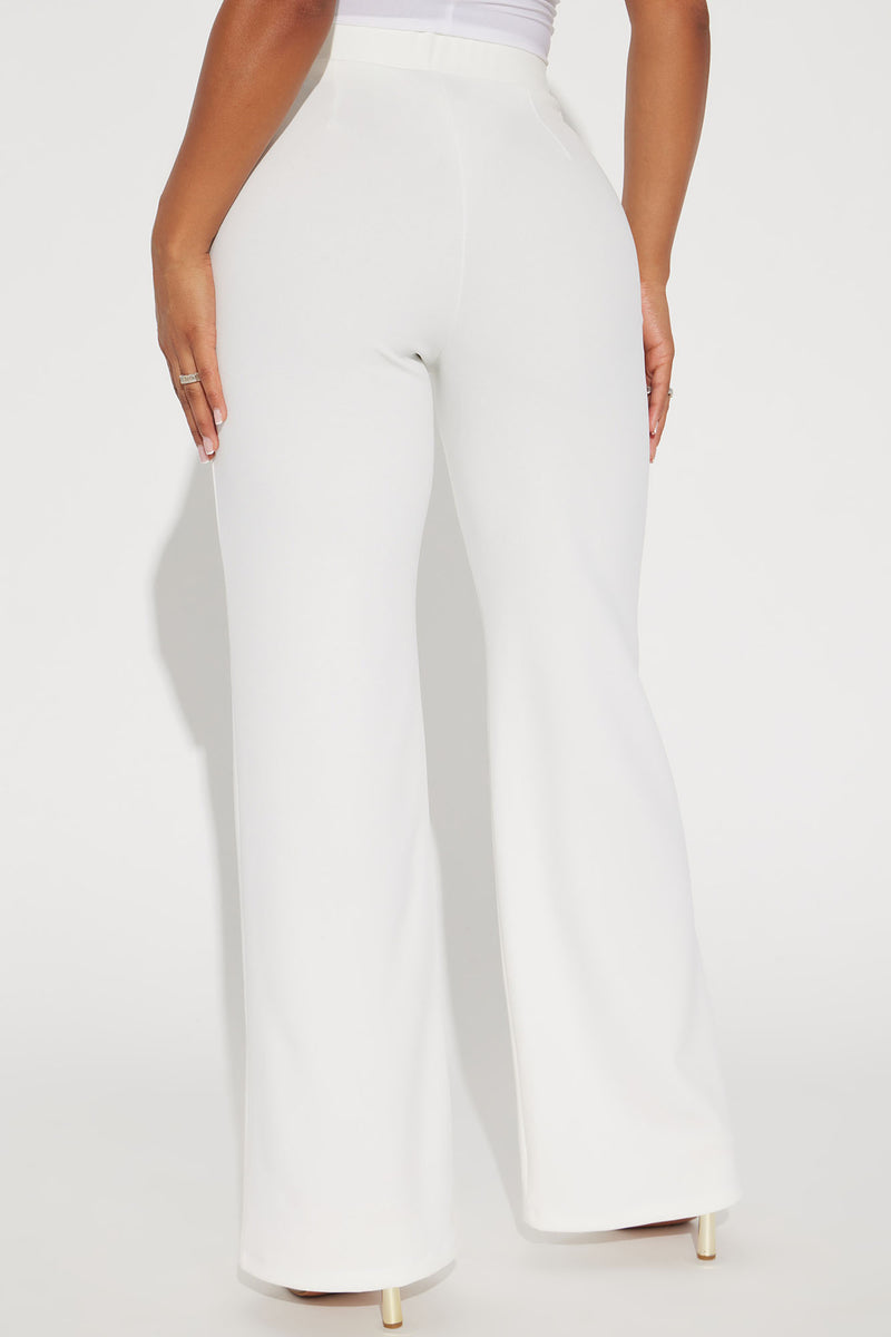 Get Even Wide Leg Dress Pant - White | Fashion Nova, Pants | Fashion Nova