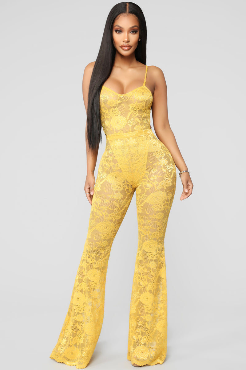 Love Love Lace Pant Set - Mustard | Fashion Nova, Matching Sets ...