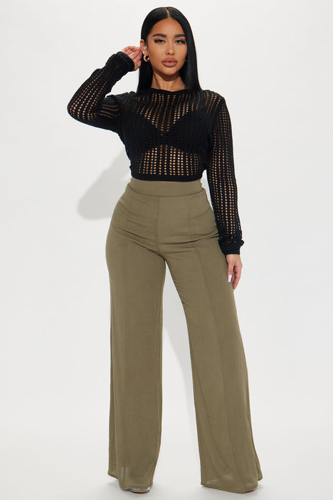 Fashion Nova Dress pants with tie waist size 1x