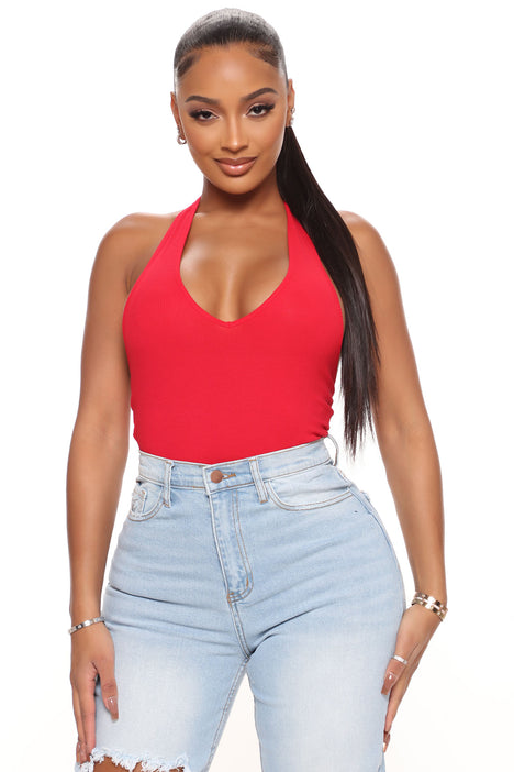 You asked, we listened ❤️ Shop the viral red halter bodysuit NOW 🍒